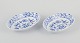 Meissen, 
Germany. Two 
oval Blue Onion 
pattern 
porcelain 
bowls.
Hand-painted 
decoration in 
...
