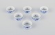 Meissen, 
Germany. A set 
of six 
porcelain 
napkin rings. 
Blue Onion 
pattern.
Hand-painted 
...