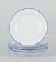 Meissen, 
Germany. A set 
of six dinner 
plates.
White 
porcelain with 
blue rim.
Early 20th ...