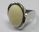Designer ring 
in sterling 
silver with 
ivory, N.E From 
(after 1944), 
Nakskov, 
Denmark. Size: 
50. ...