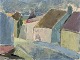 Pierre Forssell 
(1925-2004), 
listed Swedish 
designer and 
painter.
Oil on canvas.
Modernist ...
