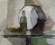 Edvin Järup 
(1922-2016), 
listed Swedish 
painter. Oil on 
board.
Abstract still 
life.
Colourful ...