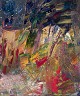 Lars Bertle, 
listed Swedish 
painter.
Oil on board.
Abstract 
composition.
Title: ‘Nära 
Skogen’ ...