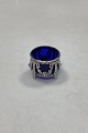 Foreign Silver 
Salt Cellar 
with blue glass 
insert, 830 S
Beautifully 
decorated
Measures 5 cm 
...