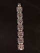 Sterling silver 
bracelet 18 cm. 
W 2.2 cm. with 
many stones 
item no. 614930