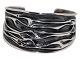 Flemming Lund 
sterling 
silver, wide 
brutalist 
bangle in heavy 
quality.
Hallmarked 
"LUND 925" ...
