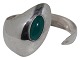 Henning 
Ulrichsen 
sterling 
silver, modern 
bangle with 
green 
chrysopras 
stone.
Hallmarked ...