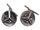 Georg Jensen 
sterling 
silver, round 
cufflinks with 
engraving MJ.
Design number 
41 and ...