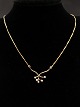 14 carat gold 
necklace with 
pearls 41.5 cm. 
stamped 585 HS 
for goldsmith 
Herman Siersbol 
item ...