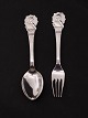 Ole Lukoje set 
of children's 
cutlery L. 14.5 
cm. 830 silver, 
good condition, 
no engravings, 
item ...