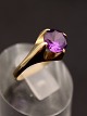 14 carat gold 
ring with 
amethyst