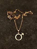 8 carat gold pendant and 8 carat gold chain