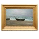 Carl Locher, 
1851-1915, Öl 
auf Holz
Sturm am 
südöstlichen 
Strand Skagens 
1886
Signiert und 
...