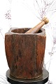 French 19th 
century wooden 
mortar with a 
beautiful old 
patina, for 
crushing herbs 
and spices. H: 
...