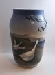 Royal Copenhagen. Porcelain vase with motif of geese. Model 1508/1217. Height 
25.5 cm. (1 quality)