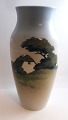 Royal Copenhagen. Porcelain vase with farmhouse. Model 2600/137. Height 32 cm. 
(1 quality)