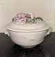 KAREN HANNOVER 
(1872-1943):  
Ceramic bowl 
with modeled 
branches, 
flowers and 
foliage on the 
lid. ...