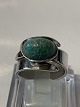 Beautiful and 
unique silver 
ring in solid 
sterling silver 
with green 
stone. The ring 
is stamped ...