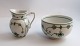 Royal 
Copenhagen. 
Green fluted 
plain. Small 
cream jug and 
sugar bowl. 
Model 392 + 
576. (2 
quality)