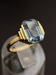 18 carat art 
deco gold ring 
size 58-59 with 
aquamarine 
Swedish 
hallmarks item 
no. 617042