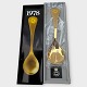 Georg Jensen, 
Spoon of the 
Year, 1978, 
Gold Plated 
Sterling 
Silver, Meadow 
Plum, 15cm 
long, ...