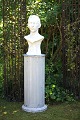 Old French 
column pedestal 
in wood with 
gray color and 
with metal 
plate on top, 
and a really 
...