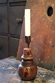 Antique Swedish 
candlestick 
from the 19th 
century in wood 
and candle 
holder in 
wrought iron 
with ...