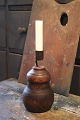 Antique Swedish 
candlestick 
from the 19th 
century in wood 
with wrought 
iron candle 
holder and a 
...