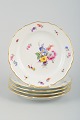 Meissen, a set 
of five 
porcelain 
plates.
Hand-painted 
with various 
floral motifs.
Dating: ...