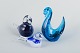 Stievens 
Glashytta, 
Sweden.
Three art 
glass bird 
figures.
1980s.
Largest 
measures: H. 15 
cm x ...