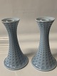 Royal Copenhagen 1st pair, Light blue candlesticks with ...