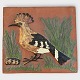 Knabstrup 
ceramics, 
Relief, 
Eurasian 
hoopoe, 28cm / 
25.5cm *Good 
condition*