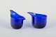 Holmegaard, 
"Vipstjert", 
two small jugs. 

Two small jugs 
in cobalt blue 
glass from 
Holmegaard’s 
...