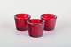Scandinavian 
designer.
Three tealight 
holders in red 
glass.
Date: late 
20th ...