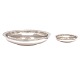 Pair of two 
Hans Hansen 
sterlingsilver 
plates/bowls 
dated 1948
H: 2,5 & 5cm. 
D: 13 & 24cm. 
W: 872gr