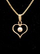 8 carat gold 
heart pendant 
1.3 x 1.5 with 
pearl with 
pearl from 
goldsmith 
Herman Siersbol 
...
