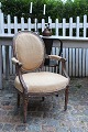 A pair of 
French 18th 
century 
(approx. 1780) 
Louis XVI 
armchairs with 
remnants of the 
original ...