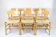 A set of six 
J39 Folk 
Chairs, 
designed by 
Børge Mogensen 
in 1947 for FDB 
Møbler. The 
chairs are ...
