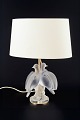 Lalique, table 
lamp with pair 
of doves.
A table lamp 
by Lalique 
executed in 
pressed and 
frosted ...