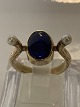 Gold ring with 
Blue stone & 
Pearls, 14 
Karat
Stamp: WJ 585.
Size: 52, 
16.55 ...