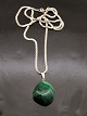 Malekit pendant 
2.8 x 2.1 cm. 
and sterling 
silver chain 45 
cm. item no. 
618200