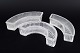 Baccarat, three 
curved glass 
trays.
A set of three 
curved glass 
trays made of 
clear pressed 
...