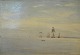 Larsen, Emanuel 
(1823 - 1859) 
Denmark: Marine 
with numerous 
sailing ships. 
Oil on 
cardboard. ...