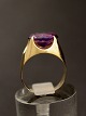 14 carat gold 
ring size 52 
with amethyst 
stamped 585 
item no. 618456