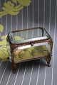 Antique French 
jewelry box in 
bronze with 
faceted glass 
...