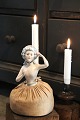 Decorative old 
French half 
doll in 
porcelain from 
the 20s with 
fabric dress / 
pillow (old ...