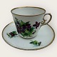 Royal 
Copenhagen, 
small coffee 
cup in thin 
porcelain 
decorated with 
Stepmother 
flowers, #9075, 
...