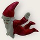Bisquit gnome, 
Lying on 
stomach gnome, 
4x4cm *Good 
condition*