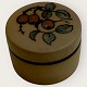 Bornholm 
ceramics, 
Hjorth, Brown 
stoneware, 
Bonbonniere / 
Small round box 
with berry 
decoration, ...