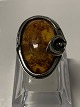 Vintage Ladies 
Ring in 
Sterling Silver 
with Amber.
Size. 56.
Stamped NP 
925S.
Neat and ...